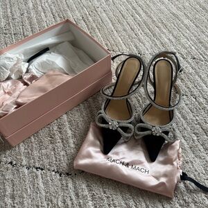 Mach & Mach Women's Black and Silver Heels size 38